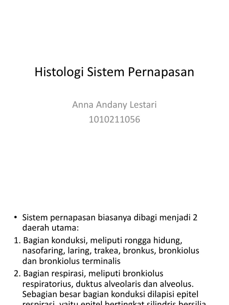histologi sistem respirasi